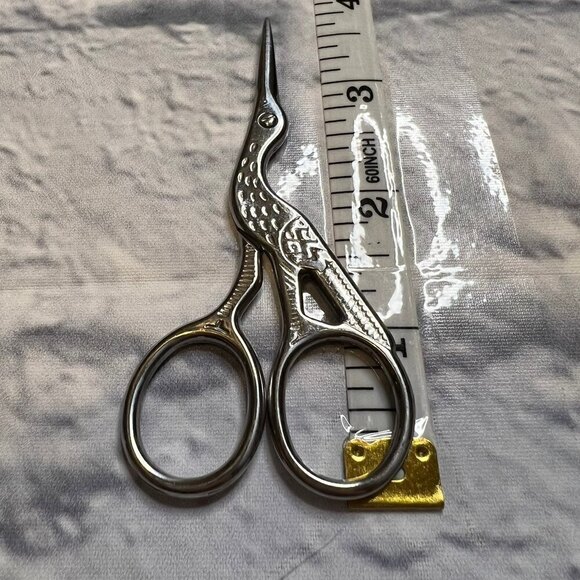 Embroidery scissors. Sublime smooth cutting. Stork - Picture 5 of 9